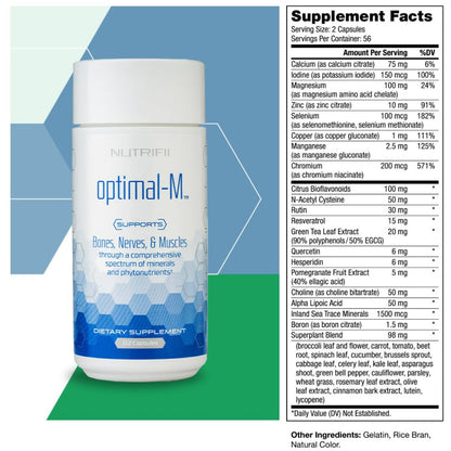 Nutrifii Optimal-M - ensures you meet optimum daily nutrition standards. Made with natural ingredients, these gluten-free, Halal-certified veggie capsules are an excellent choice for maintaining a strong, healthy body. Boost your wellness with Nutrifii™ Optimal-M® today! - shop at www.Biosense-Ariix.com - Nutrifii™ Optimal-M®